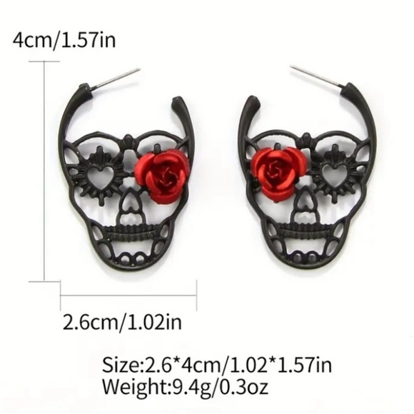 ✨Betsey Johnson Sugar Skull Earrings - Picture 4 of 6